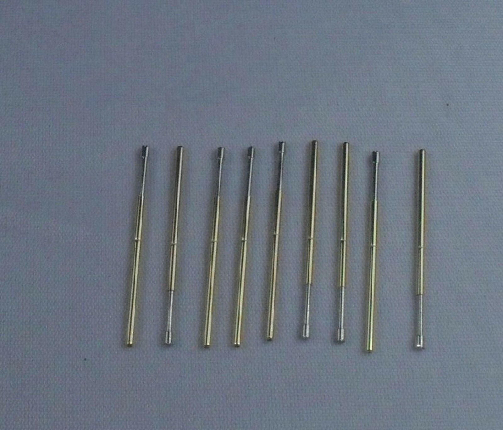 100 PCS Brass Serrated Tip 33mm Length Spring Loaded Test Probe Pin