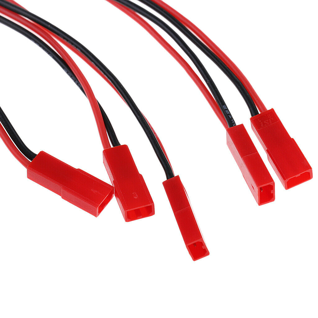 5x 100mm JST 2-Pin Male to Female Connector Plug Wire Cable Adapter Harness