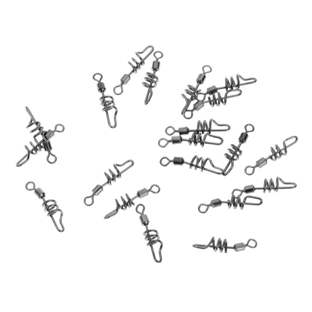 20 Pieces Fishing Swivels Connector Line Connector Fishing Tackle 6#