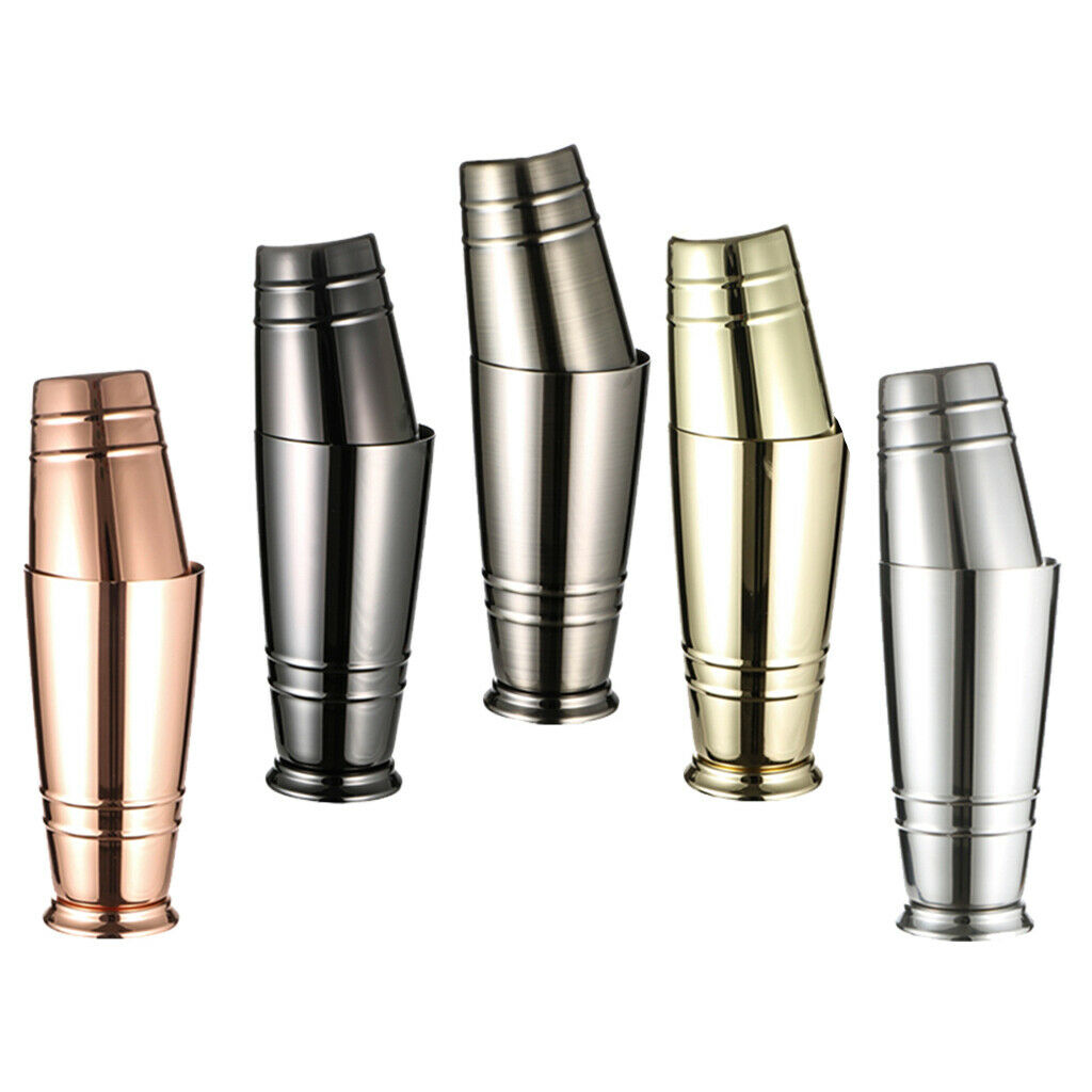 Cocktail Shaker Two Piece Pro Boston Shaker Martini Drink Shaker Silvery