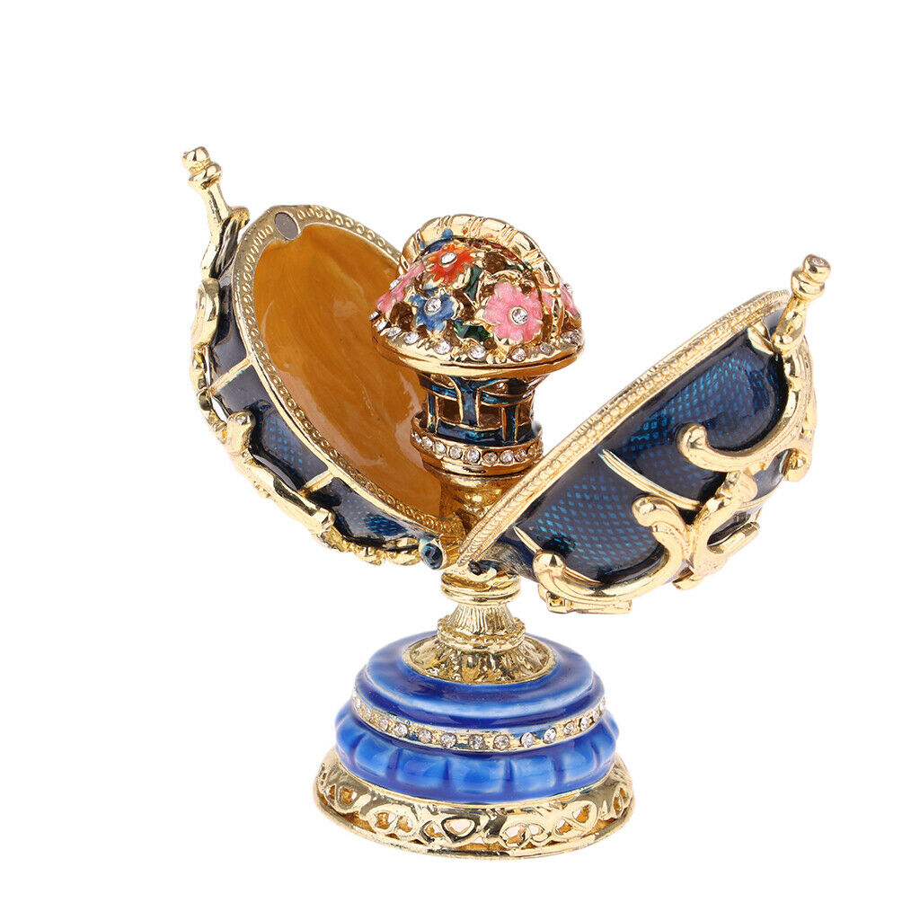 1 Piece Easter Eggs Decorative Jewelry Boxes for Ornaments Gift Blue