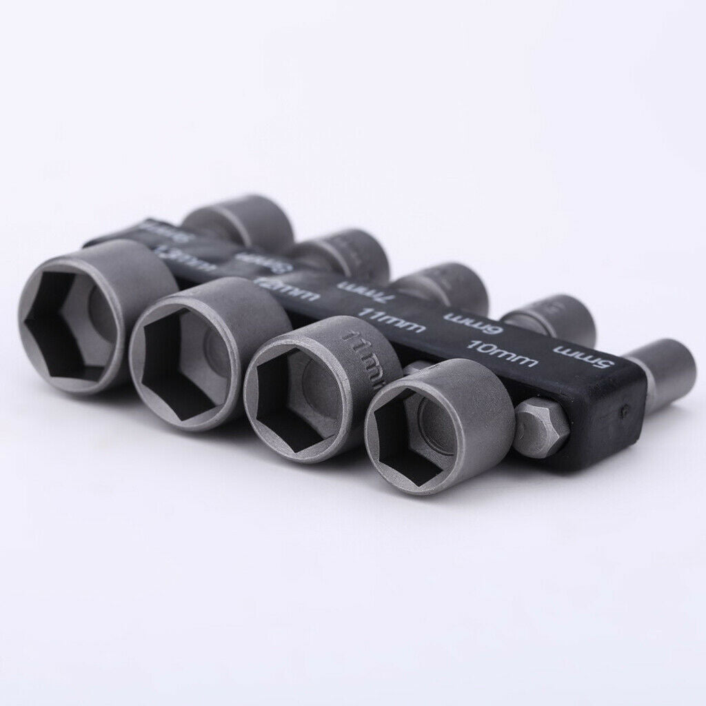 18Pieces/ 2Sets 5mm-13mm Hex Socket Sleeve Nozzles Nut Driver Set