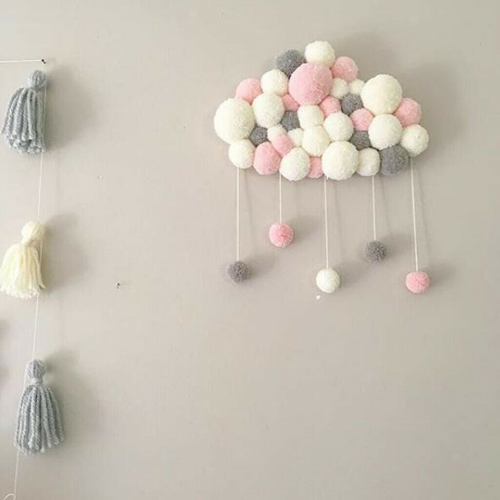 2pcs Baby Kids Room Nursery Home Cloud Raindrop Wall Mural Decor