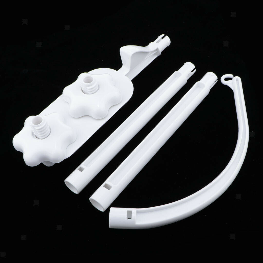 Baby Crib Mobile Musical Bed Bell Toys Hand Ring Star Rotating Bracket 96cm