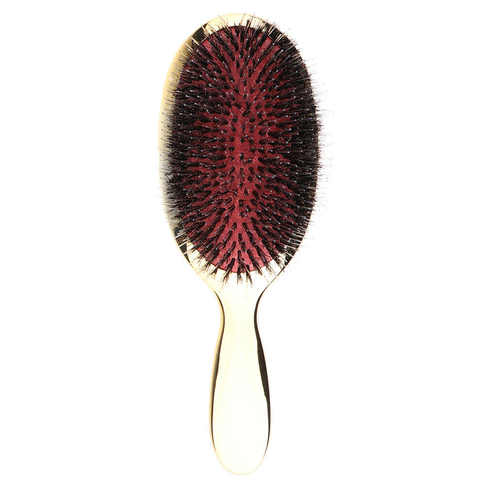 Set of 2 Boar Bristle Nylon Pins Hair Brush for Long Thick & Tangled Hair