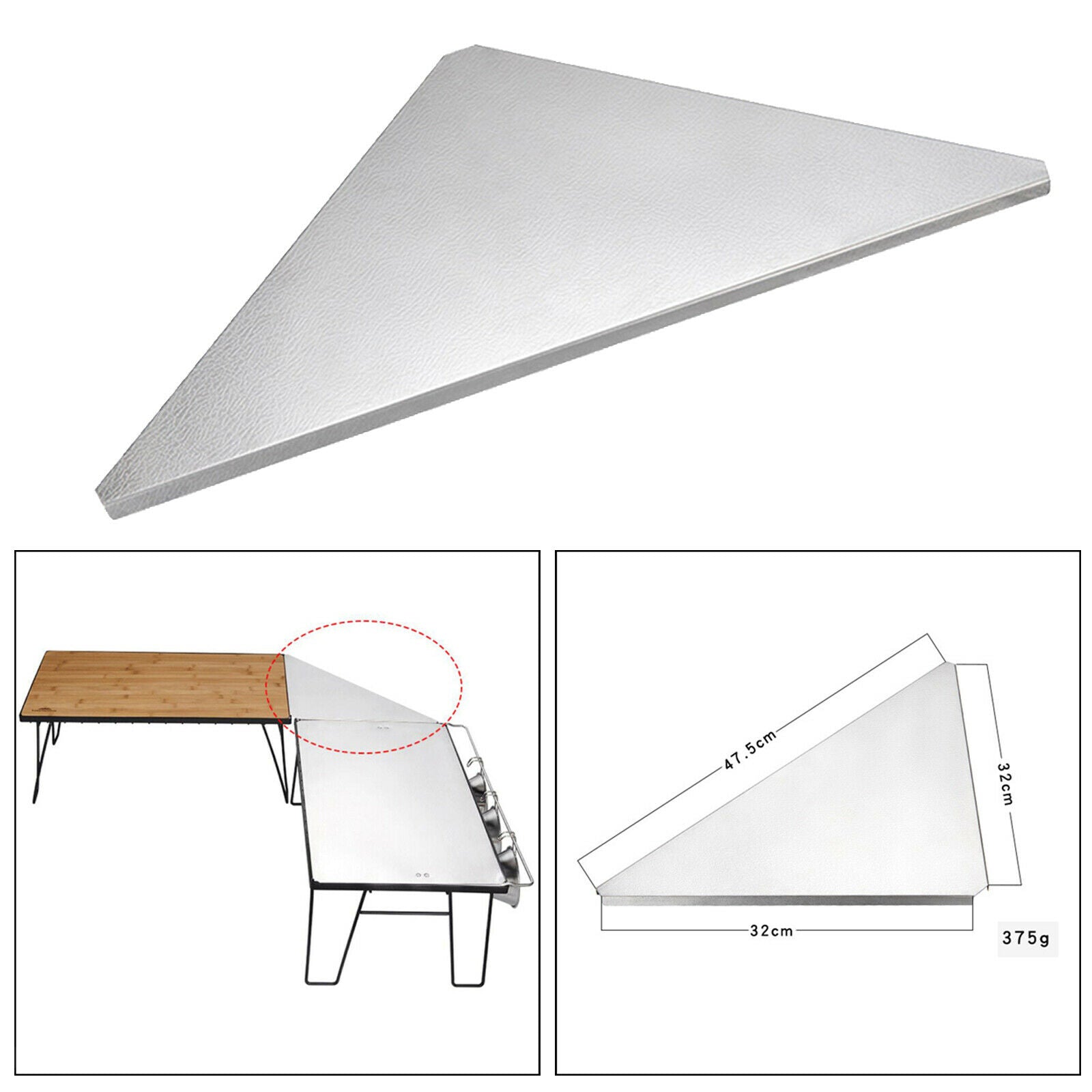 Patterned Triangle Top Plate Table Accessories Auxiliary Tray Support Plate
