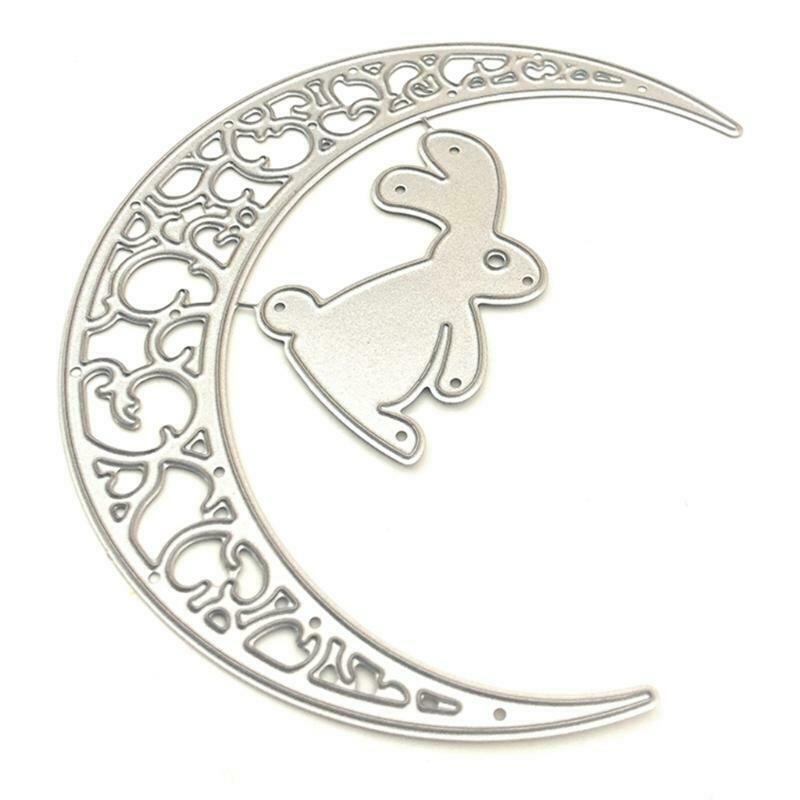 Easter Bunny Moon Metal Cutting Dies Stencil Scrapbooking DIY Album Stamp Paper