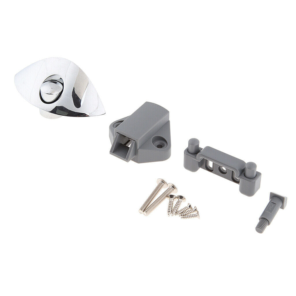 Half Moon Push Button Latch Lock Keyless for Boat RV Drawer Cabinet Cupboard