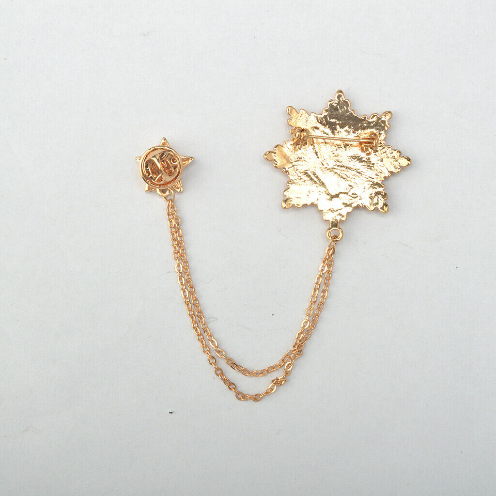 Women girls double star design neck lace brooch chain jewelry