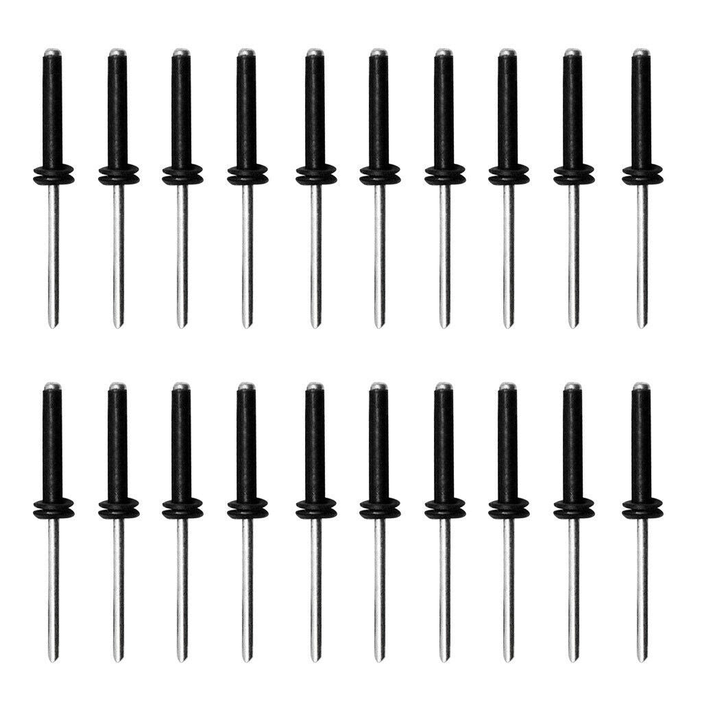 10 Bungee Deck Loops Tie Down Pad Eyes with 20 Rivets & Screw Nuts for Kayak