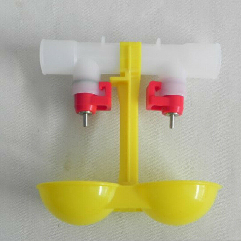 1pc Chicken waterer double nipple drinker mouth Drinking hanging cu.l8