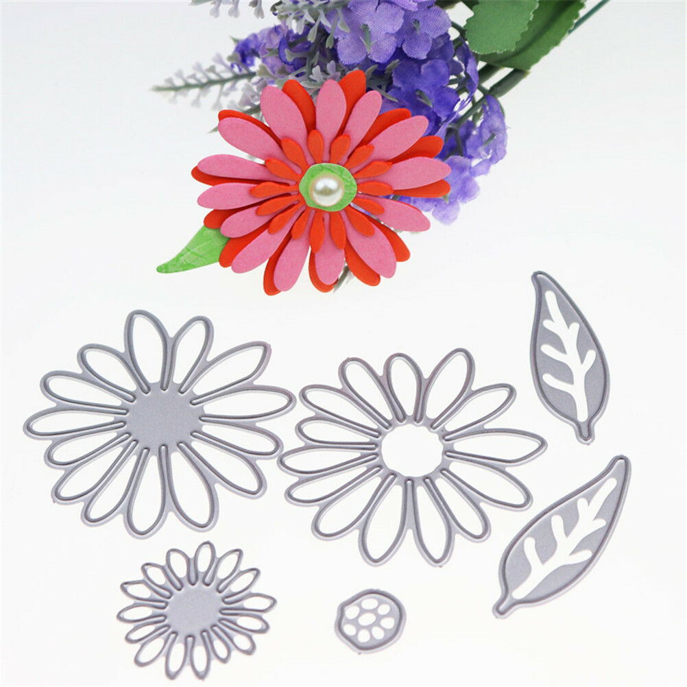 6pcs flower metal cutting dies stencil scrapbook album paper embossing cr.l8