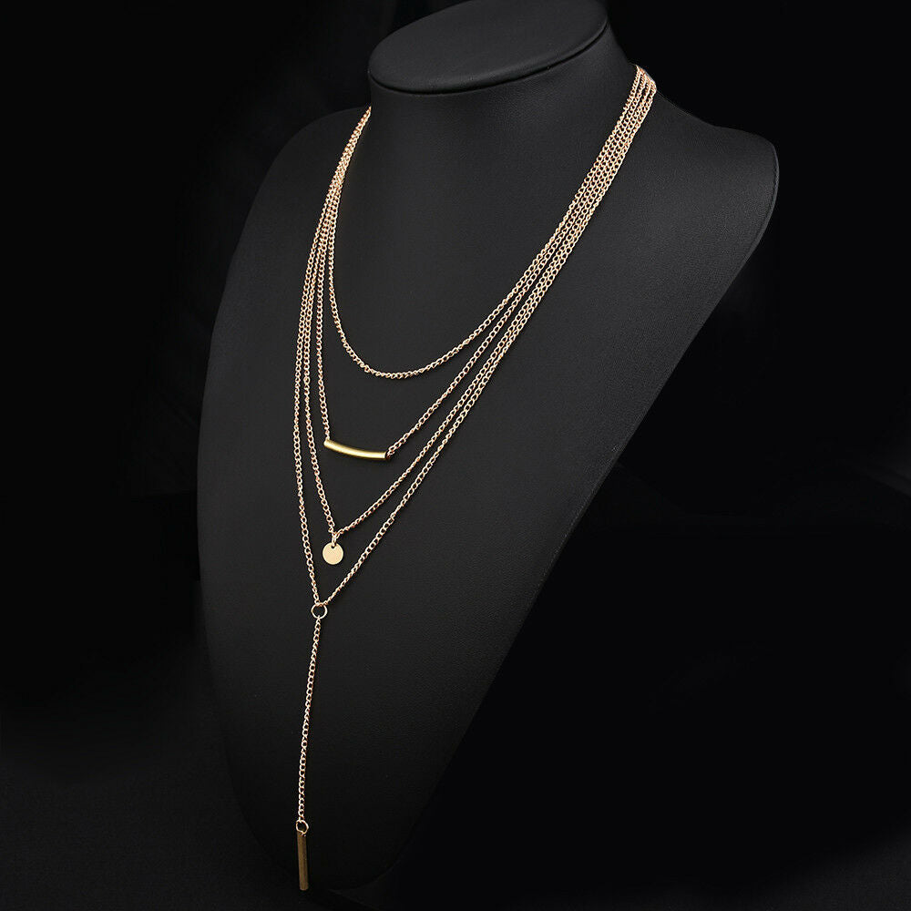 Fashion New Charm Choker Chunky Statement Bib Pendant Chain Necklace Jewelry