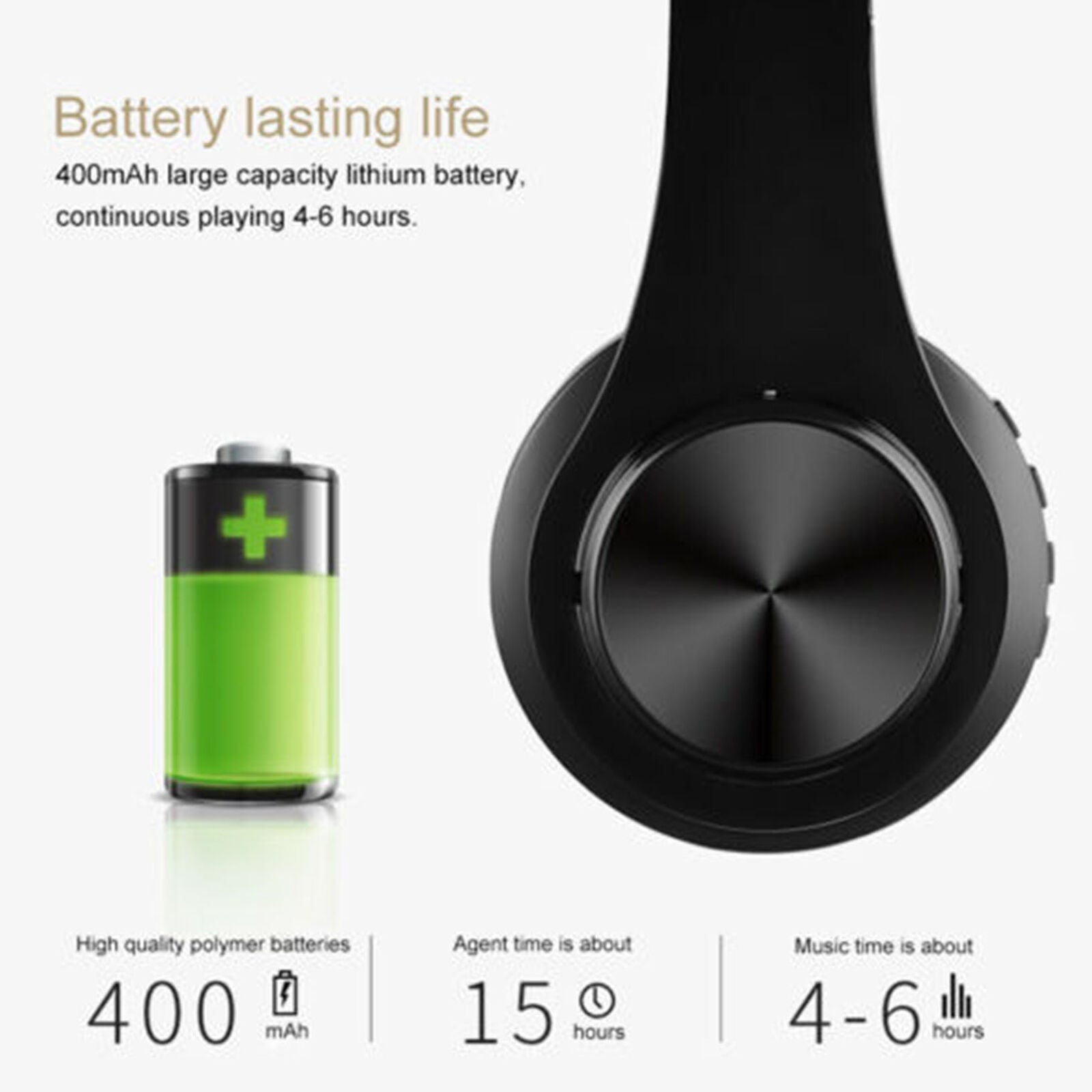 Bluetooth Wireless Headphones Earphones Stereo Noise Cancelling Headset w/Mic US