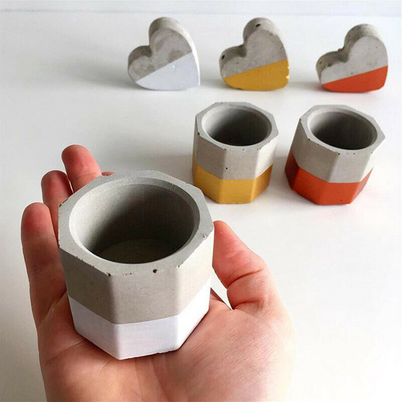 3 Cavity Silicone Pot Mold Clay Concrete Succulent Flower Cement Pot Cup .l8