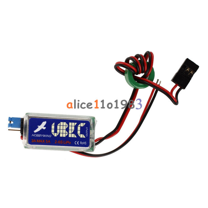 Hobbywing 3A UBEC w/ RF Noise Reduction RC Output BEC Switch Mode for Lipo