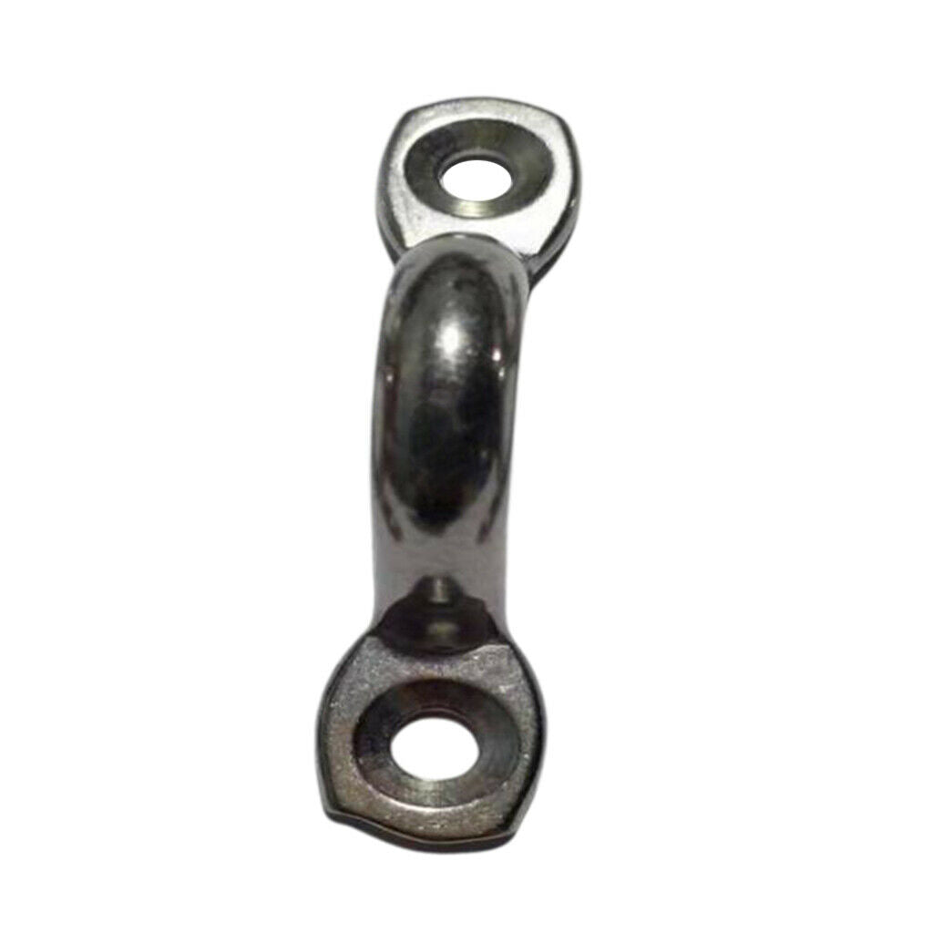 304 Stainless Steel Sheet Pad Eye Lacing Strap Saddle Clip Rustproof 3mm