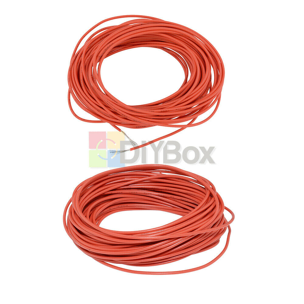 32.8â€ Red UL-1007 24AWG Hook-up Wire 80Â°C / 300V 10M Cord Hook-up DIY Electrical
