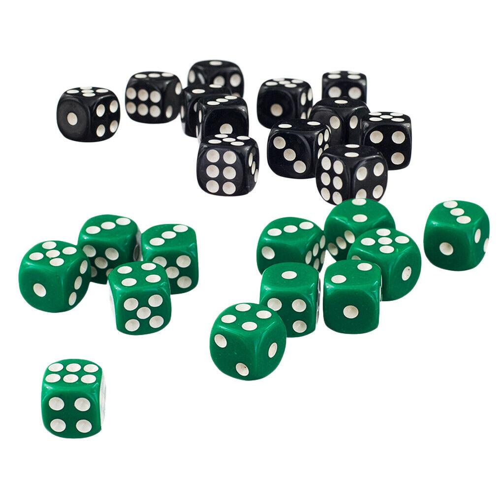 100 Pieces Opaque Six Sided D6 Spot Dice Games for D&D RPG MTG Board Games