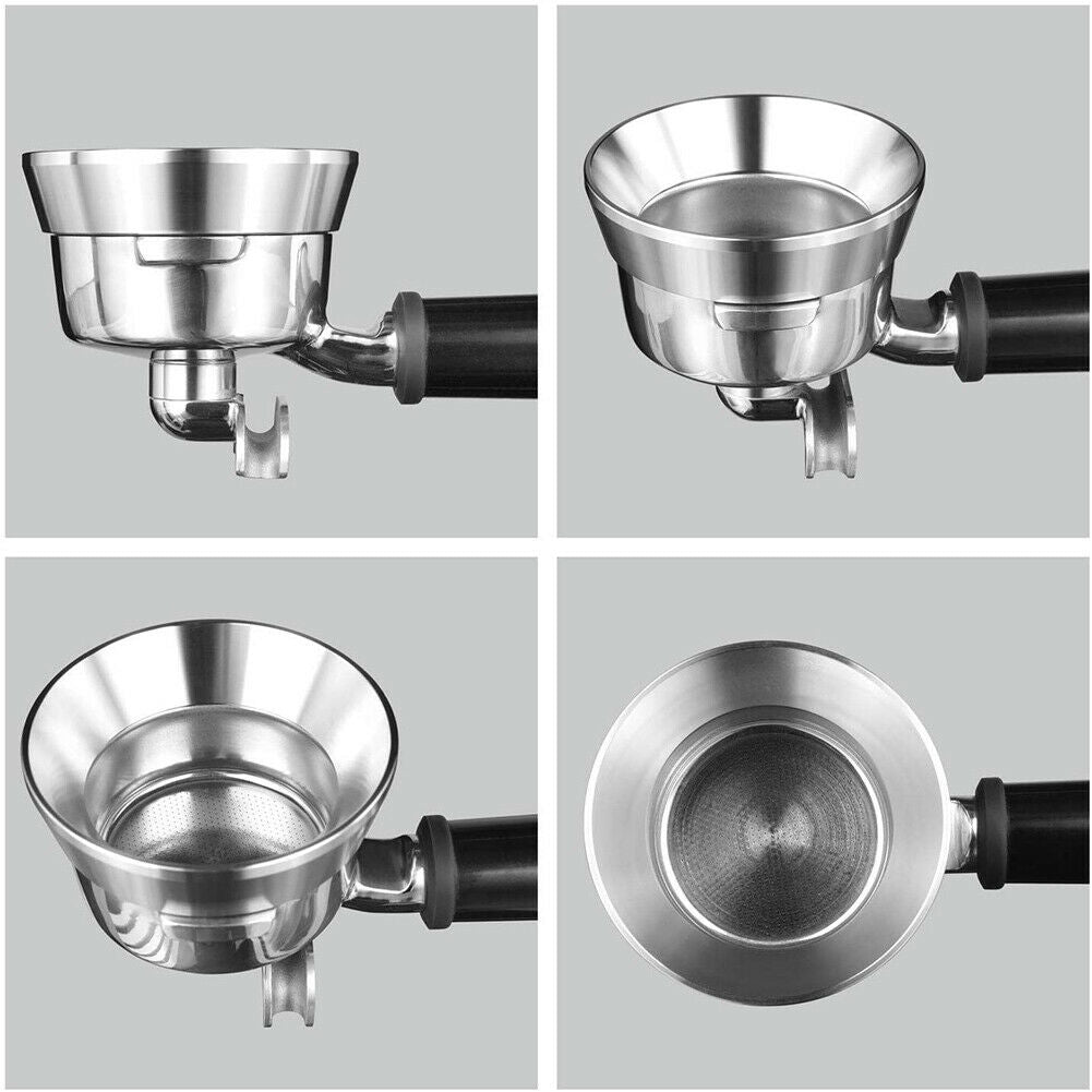 58mm Stainless Steel Italian Ring Coffee Powder Dosing Funnel Espresso Bowl US