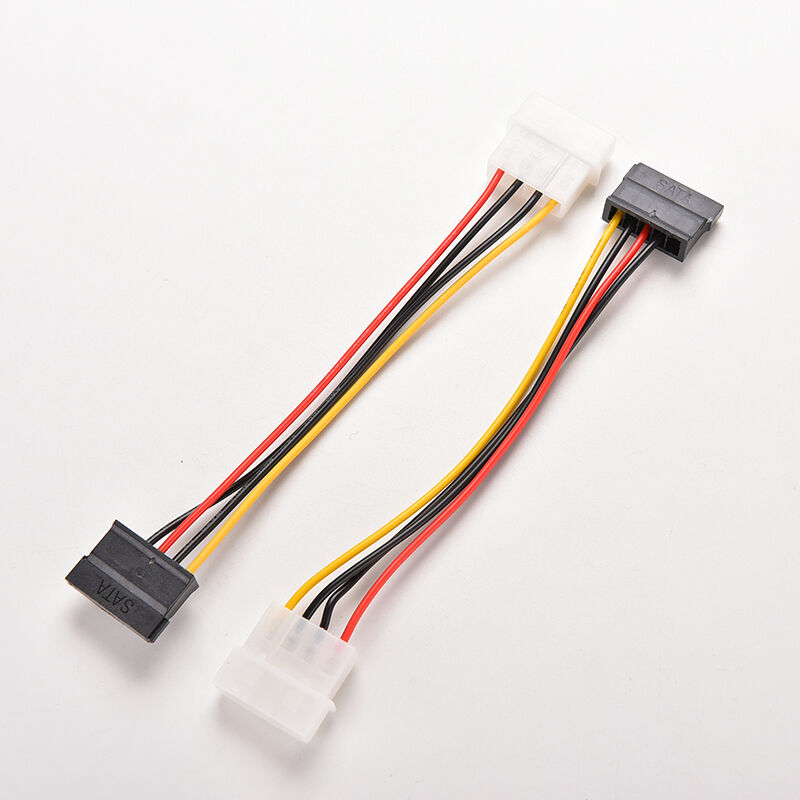 2X 4-Pin IDE Molex to 15-Pin Serial ATA SATA Hard Drive Power Adapter Cabl.l8