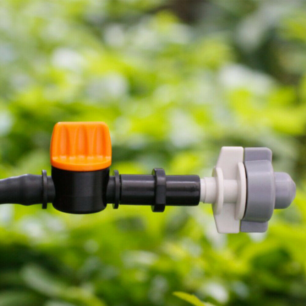 10Pcs 4/7mm Micro Hose Garden Irrigation Barbed Water Flow Control Valve Drip