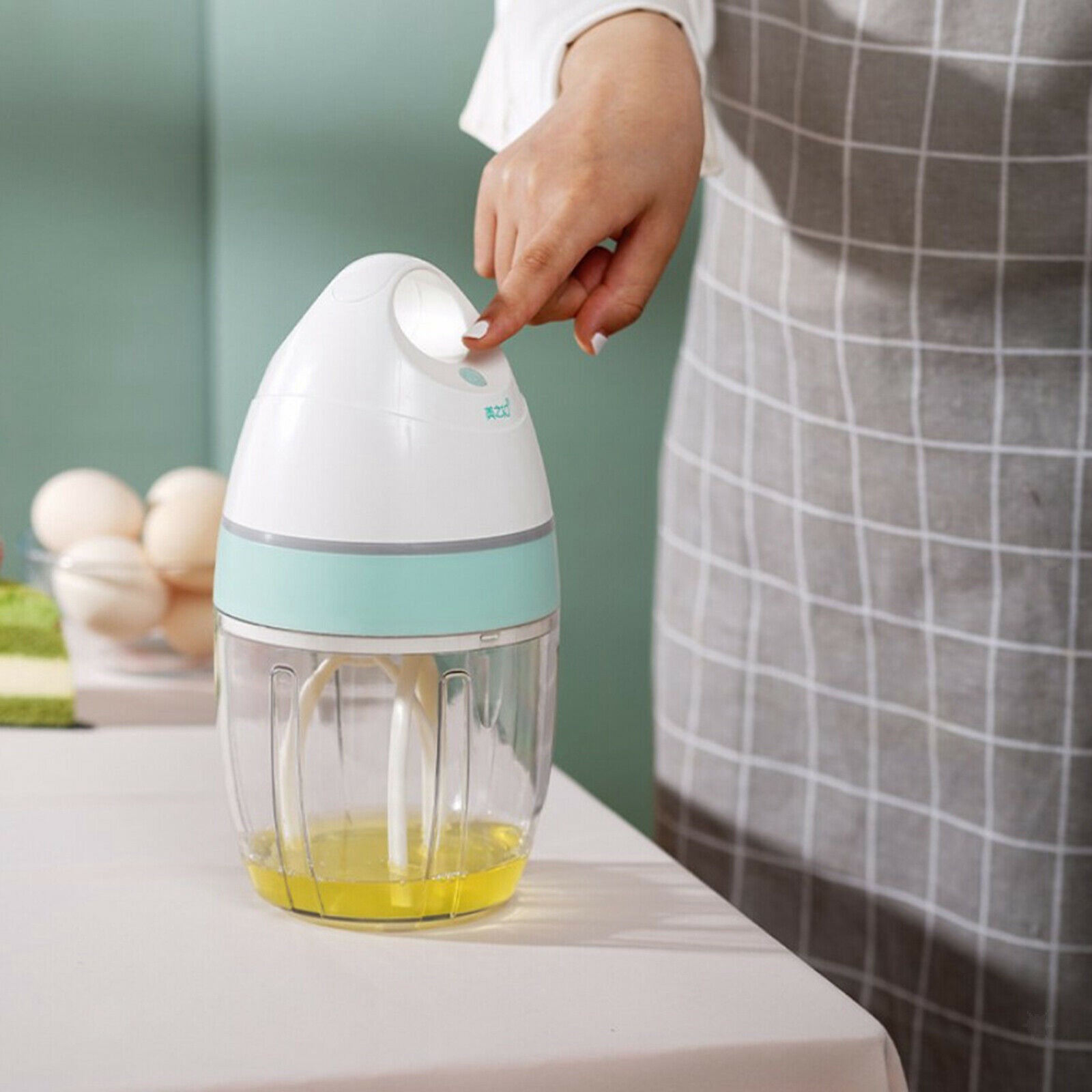 900ml Mini Electric Stand Mixer Tabletop Egg Beater Kitchen Dough Mixer w/ Bowl