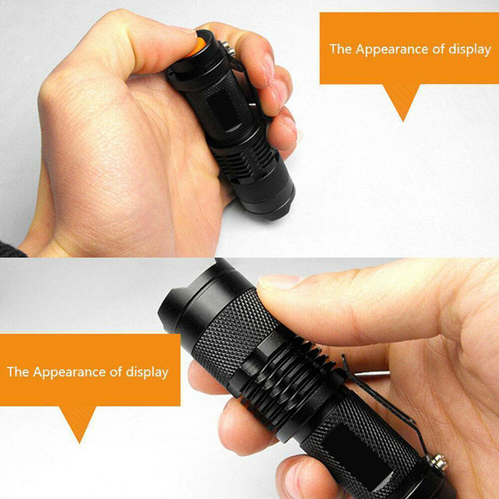 395nm UV Ultra Violet Flashlight Blacklight Aluminum LED Torch Light Lamp