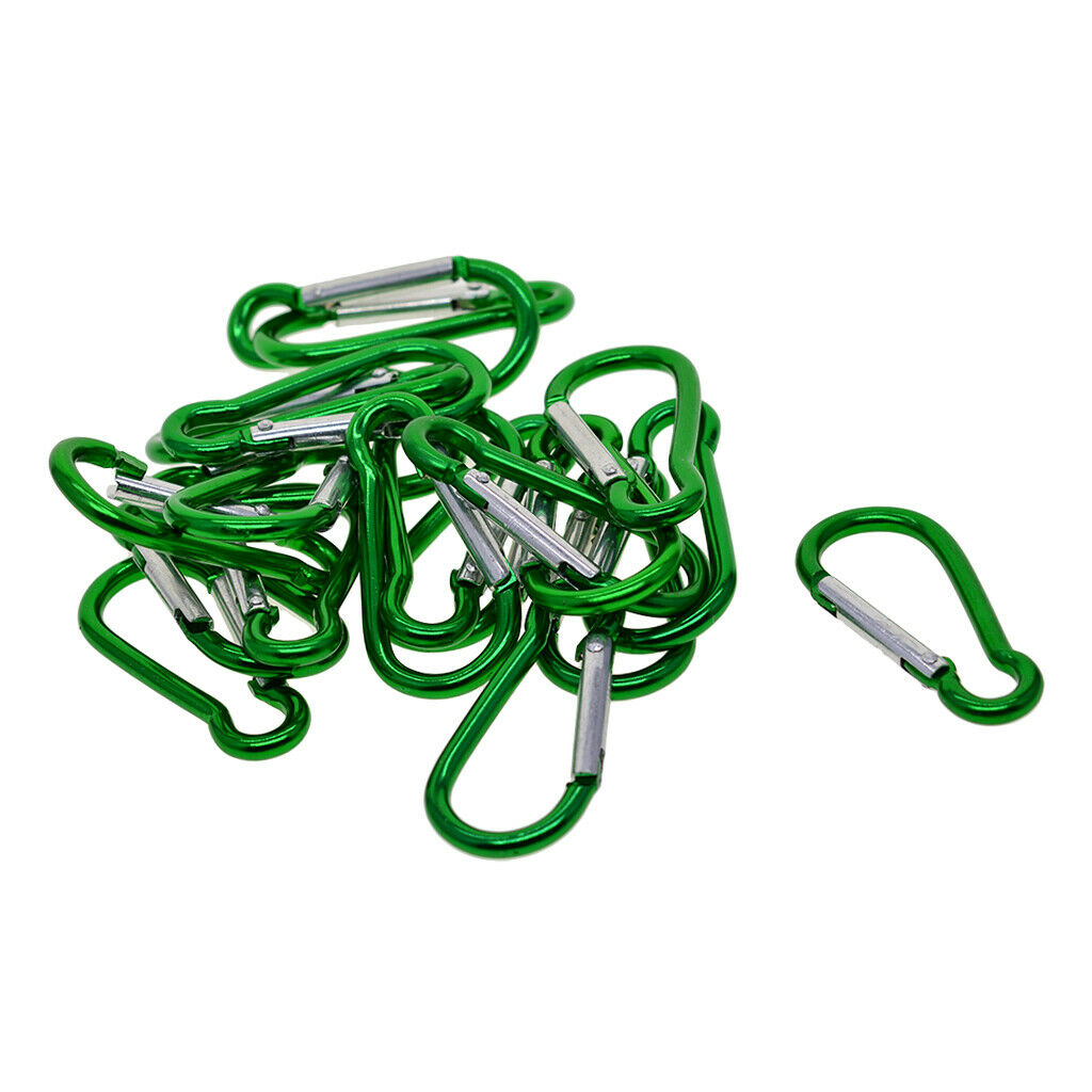 20x Rock Carabiner Screw Locking Aluminum Outdoor Climbing D-Shape Lock