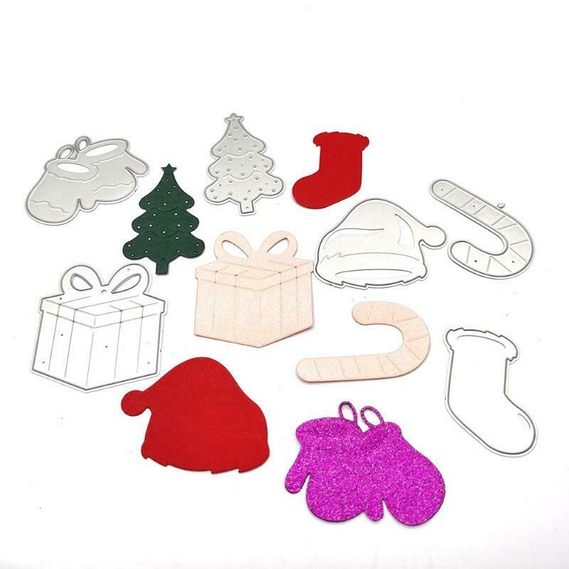Christmas Stocking Tree Metal Cutting Dies Stencil DIY Scrapbooking Album Paper