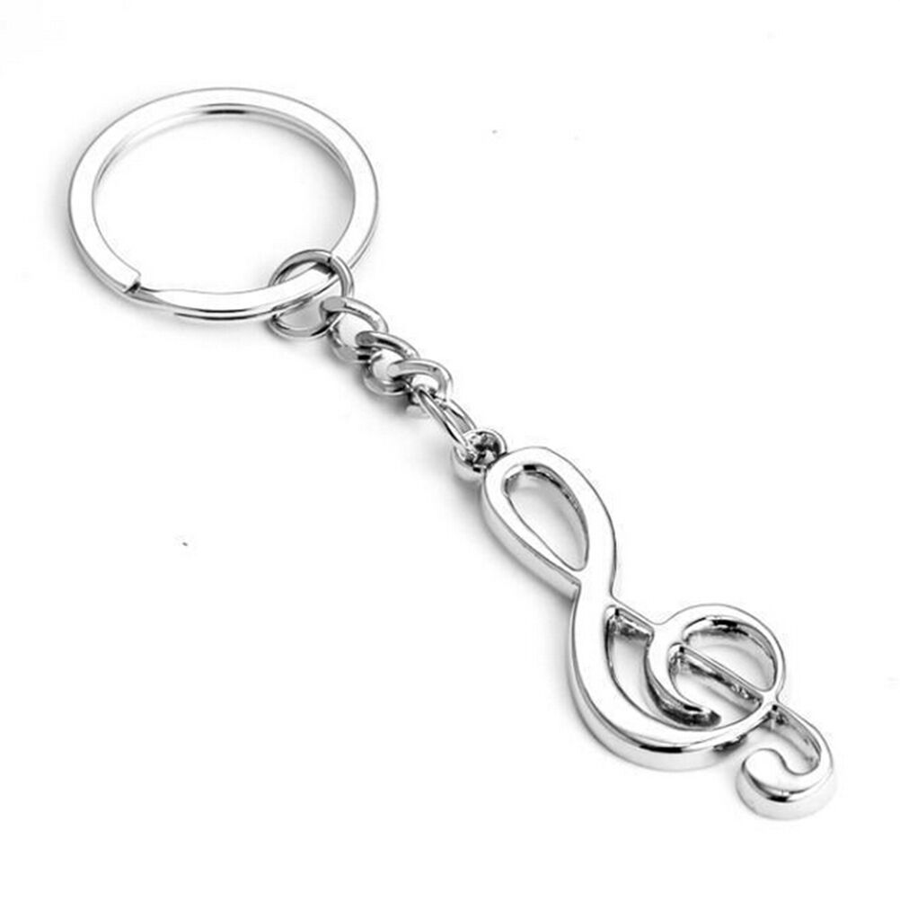 Creative Music Symbol Metal Keychain Ring Keyring Key Fob Funny Xmas Gif.l8