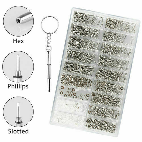 1000Pcs Micro Eyeglass Sunglass Spectacles Tiny Watch Repair Tool Screws Kit
