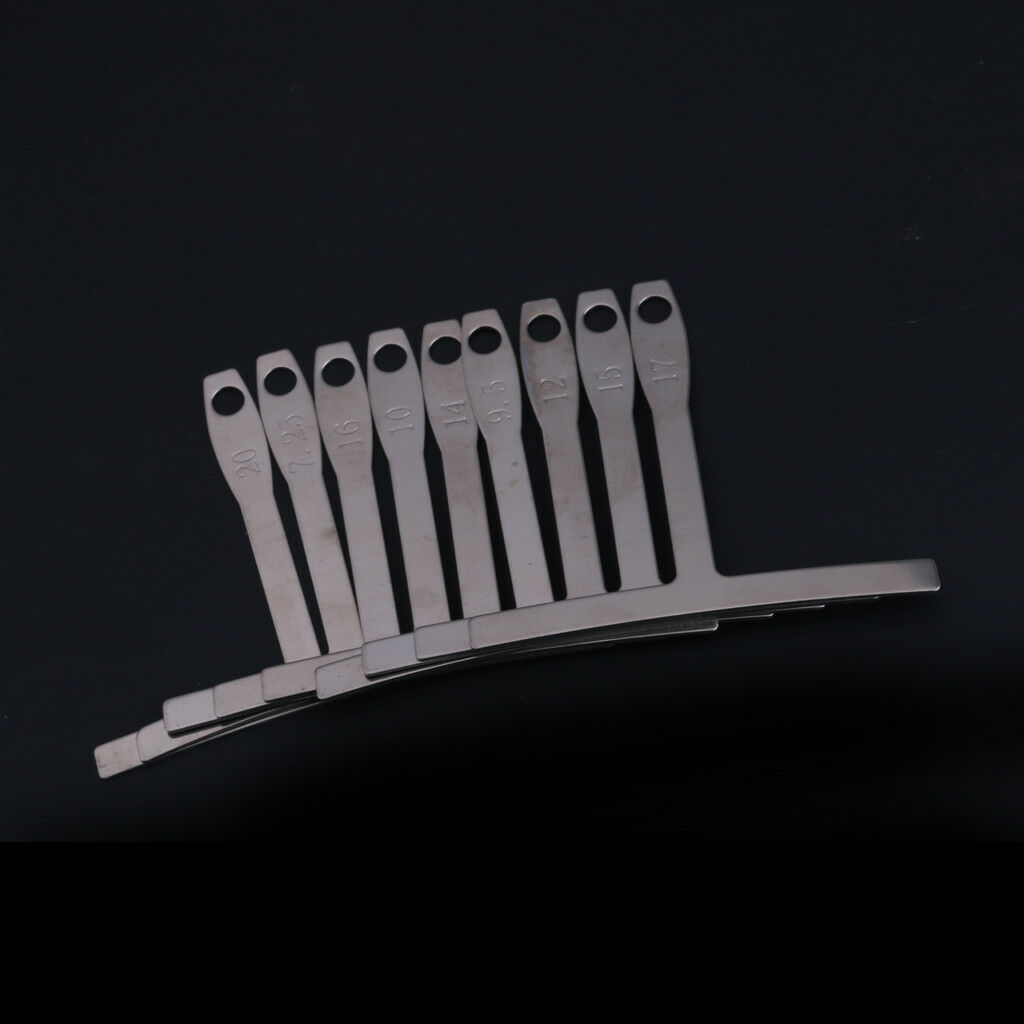 9pcs Stainless Steel Understring Radius Gauge+String Action Ruler+Pin Puller