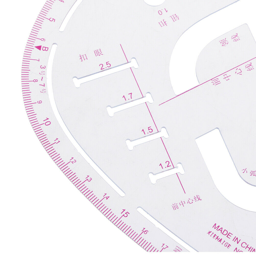 Sleeve Curve Ruler Measure Plastic for Sewing Dressmaking Tailor Drawing Tool^DD