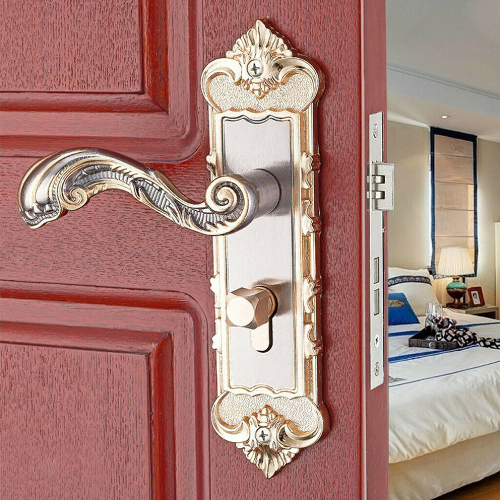 Entrance Lever door handle with Three keys for office or front door #6