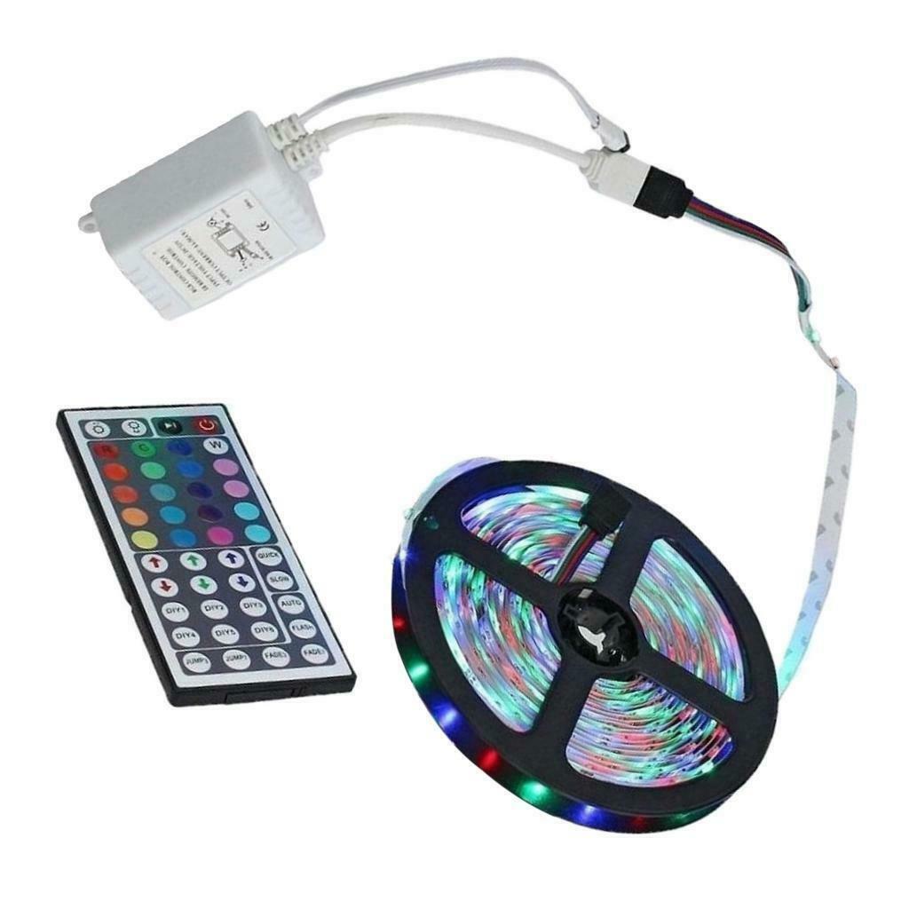 5m LED Light Strips with Remote Battery Powered Home Shop Cub Decoration