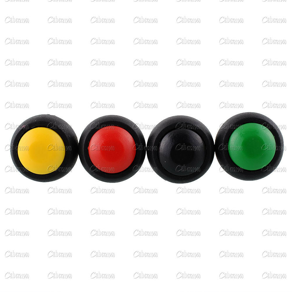 4Pcs 12mm Waterproof Momentary ON/OFF Push Button Mini Round Switch