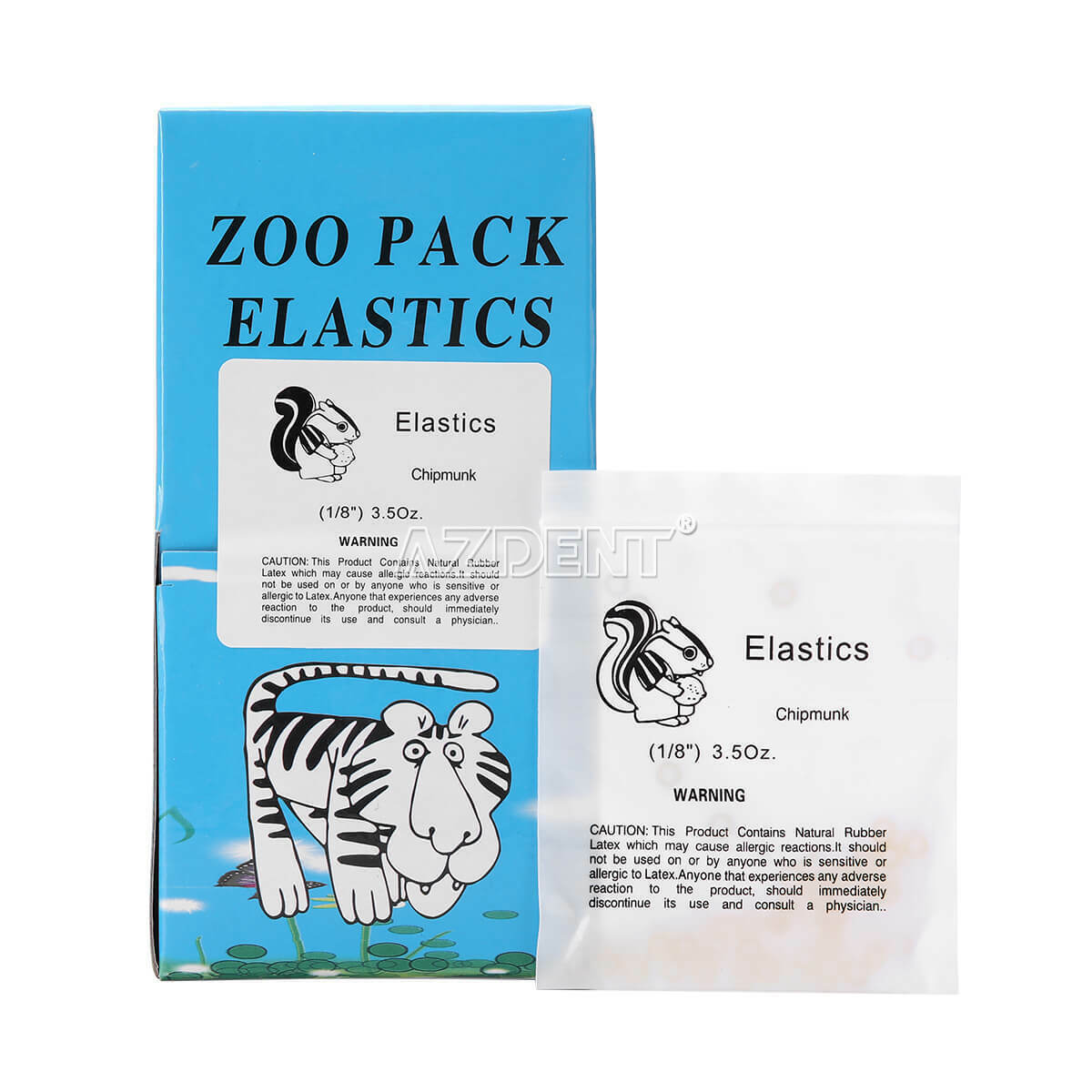 5X Dental Ortho Zoo Pack Elastics latex Rubber Band 3/16 Rabbit 6.5OZ 5000PC/Box
