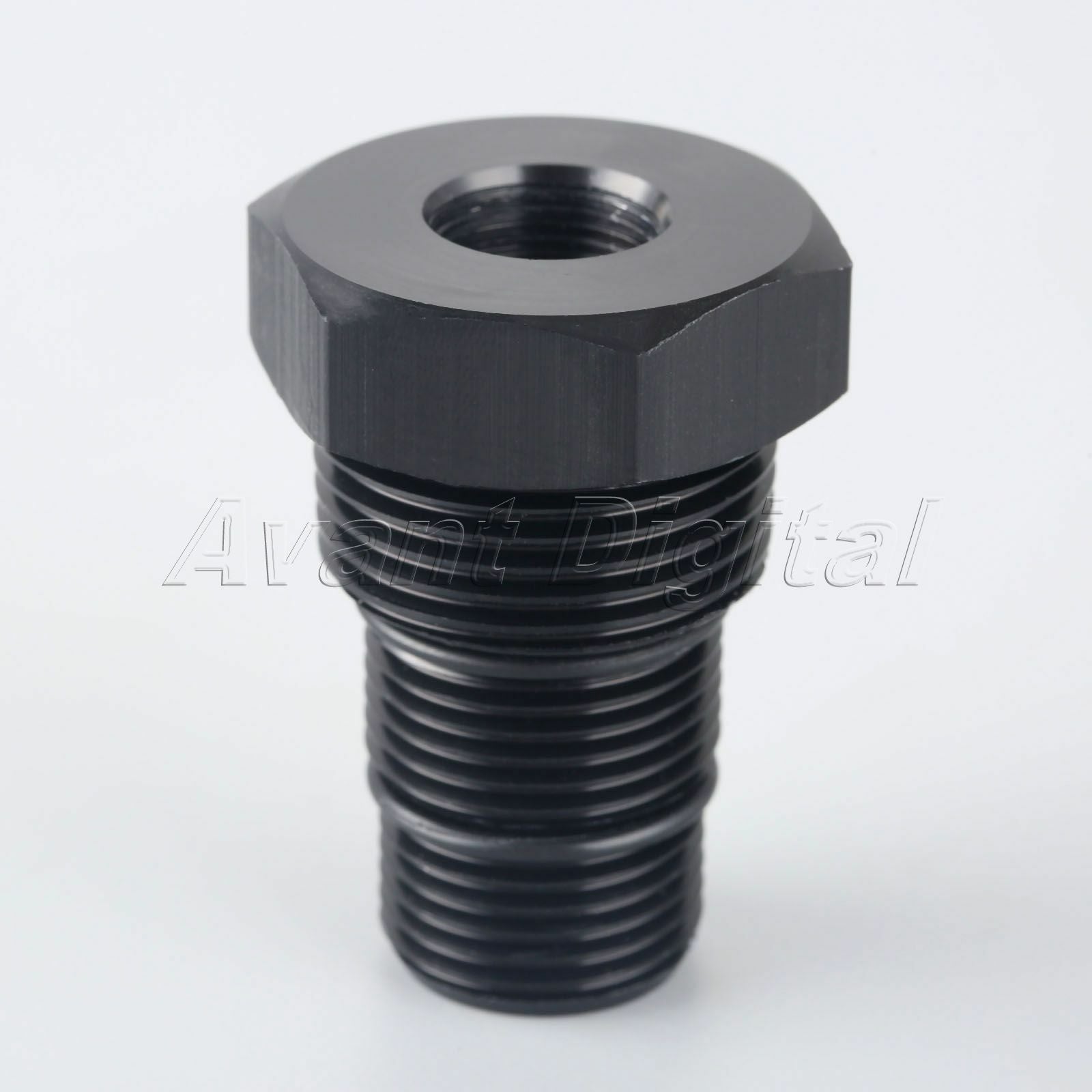 1/2-28 to 3/4-16,13/16-16, 3/4NPT Automotive Threaded Oil Filter Adapter Black
