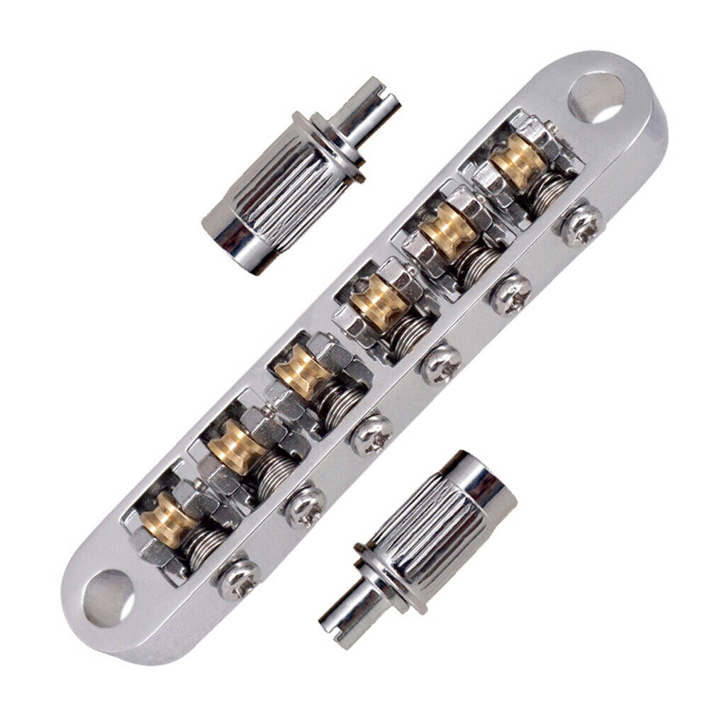 Lion Head Pattern Roller Saddle Bridge Tailpiece for   LP Guitar
