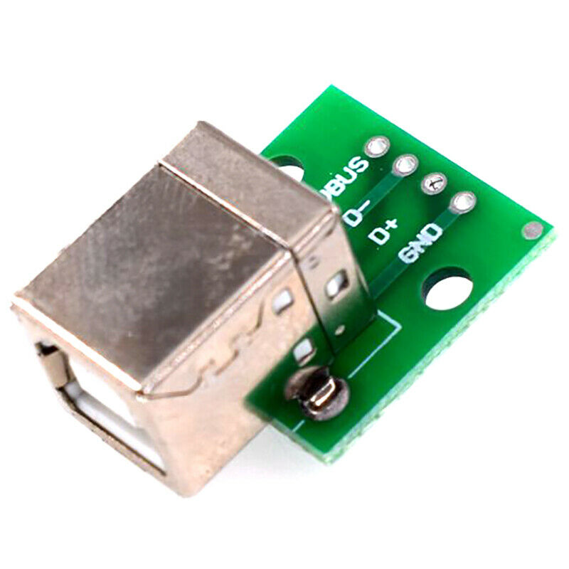 2 X Usb Type B Female Socket Breakout Board 2.54Mm Pitch Adapter Connector C9SS4