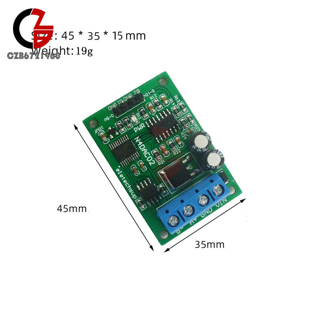 DC12-25V 2 Channel PWM DAC RS485 Voltage Analog Converter Module N4DAC02 MODBUS
