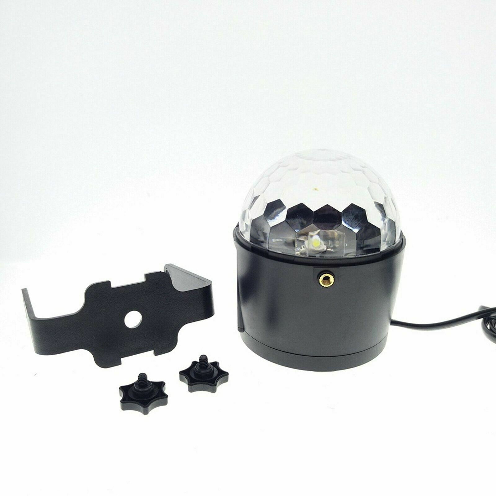 RGB Sound Activated Remote Control LED Crystal Disco Ball Stage Light Effect