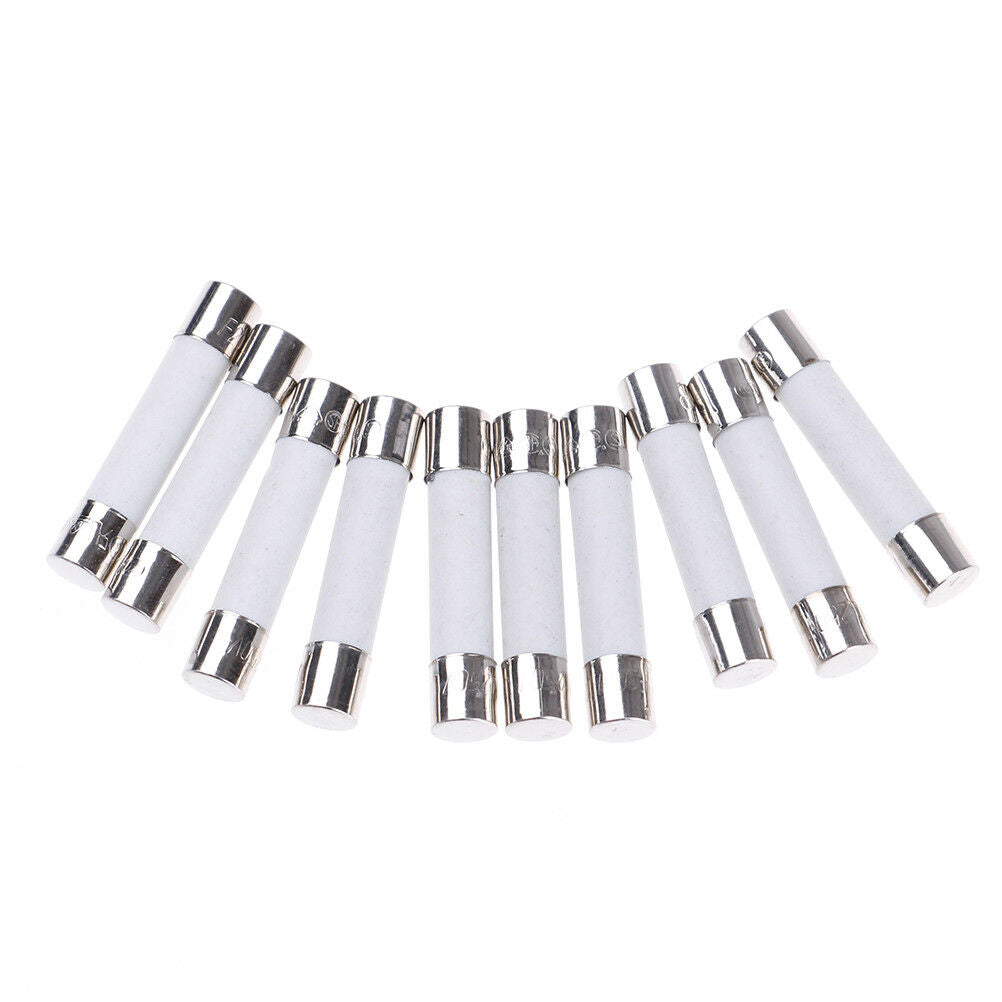 10 Pcs Microwave Ceramic Fuse Electric 20A 250V Home Supplies DIY 6x30mm.f XjSJ