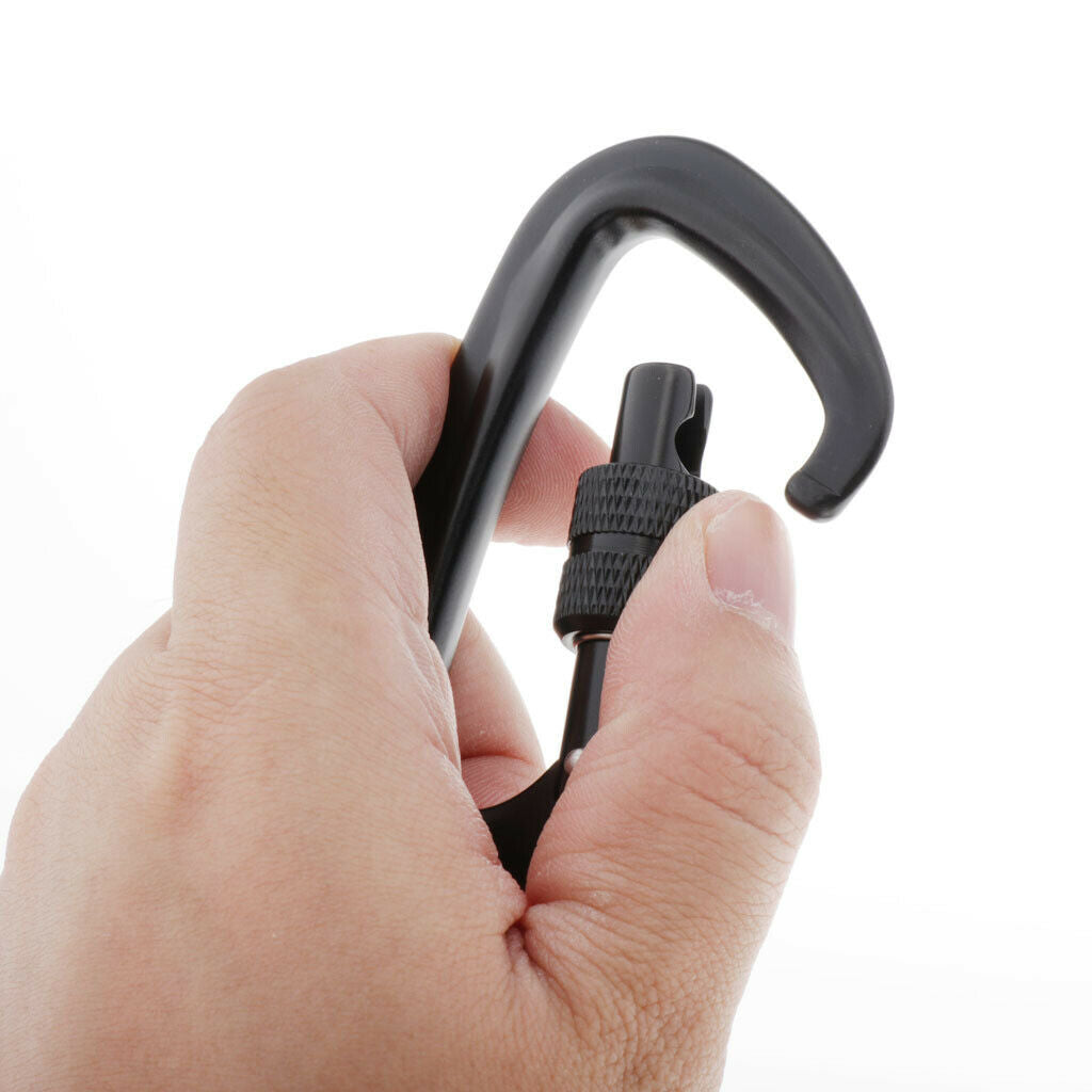 Screw Lock Carabiner Light Keychain Buckles for Hiking Fishing Traveling
