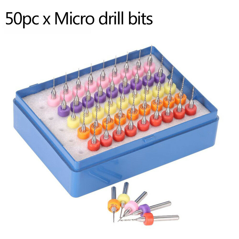 50pcs/set 0.5-0.9mm Tungsten Micro Drill Bit Engraving Tool for PCB Circuit Boar