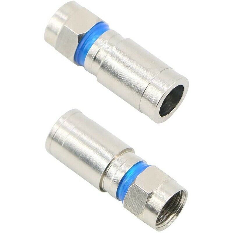 Compression RG6 F Connector Coax Coaxial Adapter Plug for Satellite & Cable TVS3