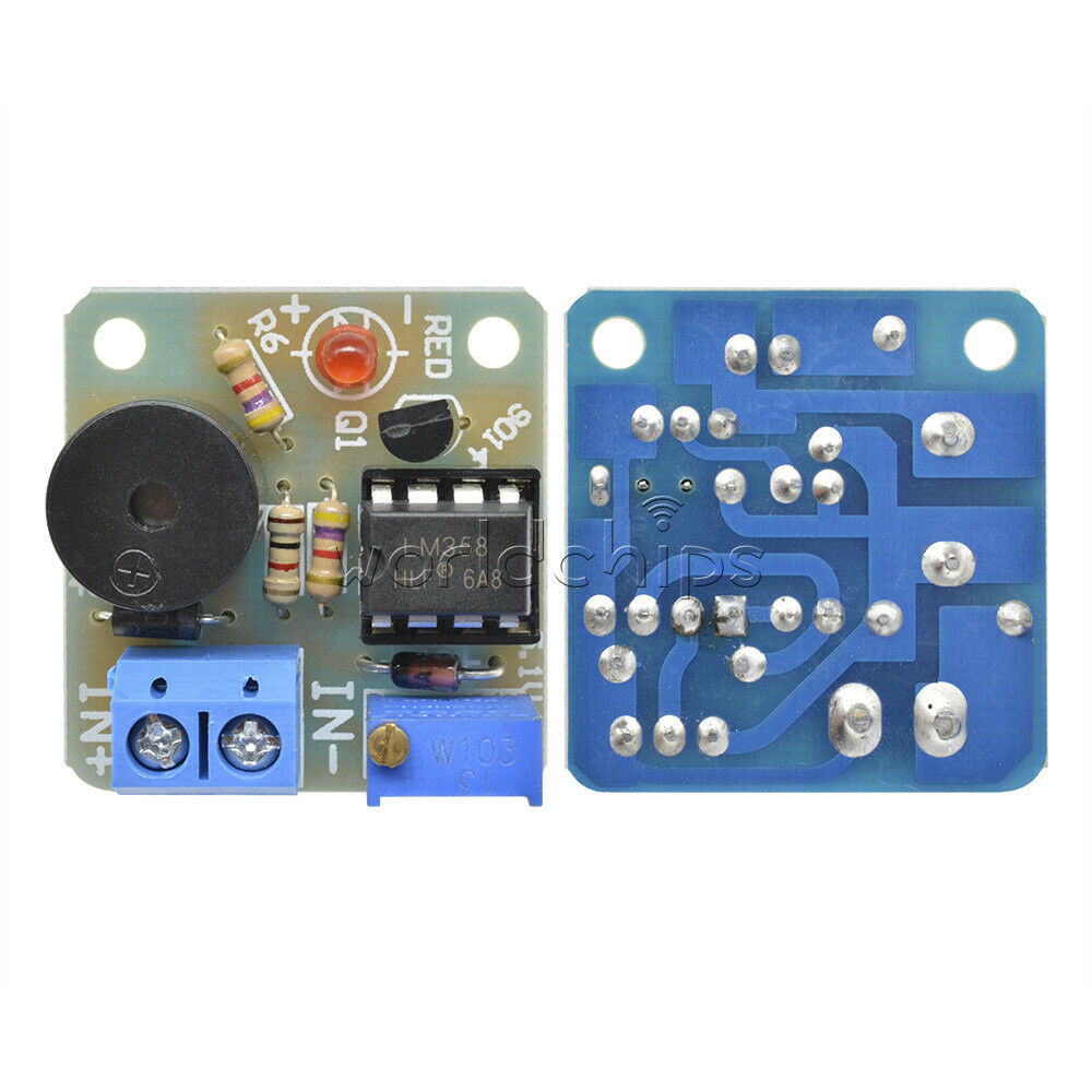 9/12V Anti Over Discharge Low Voltage Protection Module Audible Alarm Buzzer