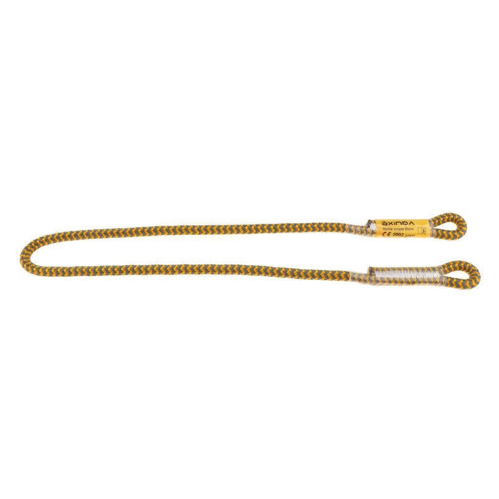 80cm 100cm 8mm Prusik Cord Sewn Eye To Eye For  Rope Climbing Caving - yellow,