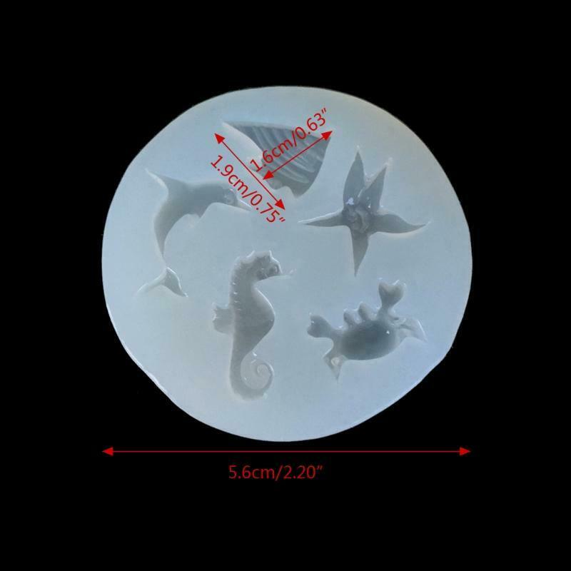 Sea Flounder Shell Starfish Jewelry Soap Silicone Mold Cake Decor Craft Tools